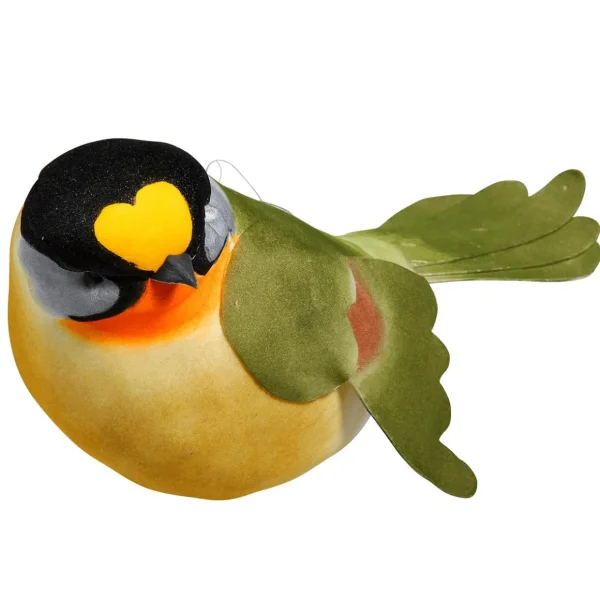 Dekotiere | Frühlingsdeko^DecoWoerner Dekovogel -orange 19 Cm grün
