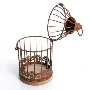 Frühlingsdeko^DecoWoerner Deko-Vogelkäfige In Rost-Optik, 35 Cm braun