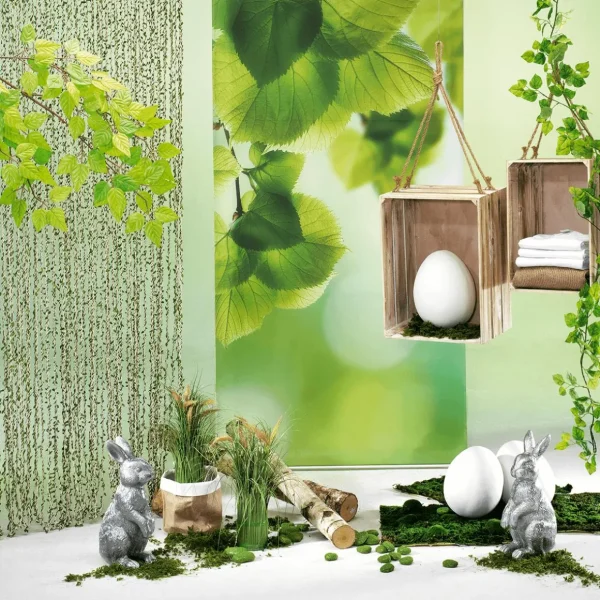 Sommerdeko^DecoWoerner Dekovorhang "Nature" 200 Cm grün