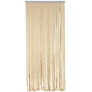 Sommerdeko^DecoWoerner Dekovorhang "Seile" 200 Cm Beige
