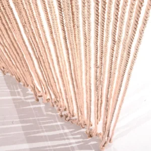 Sommerdeko^DecoWoerner Dekovorhang "Seile" 200 Cm Beige