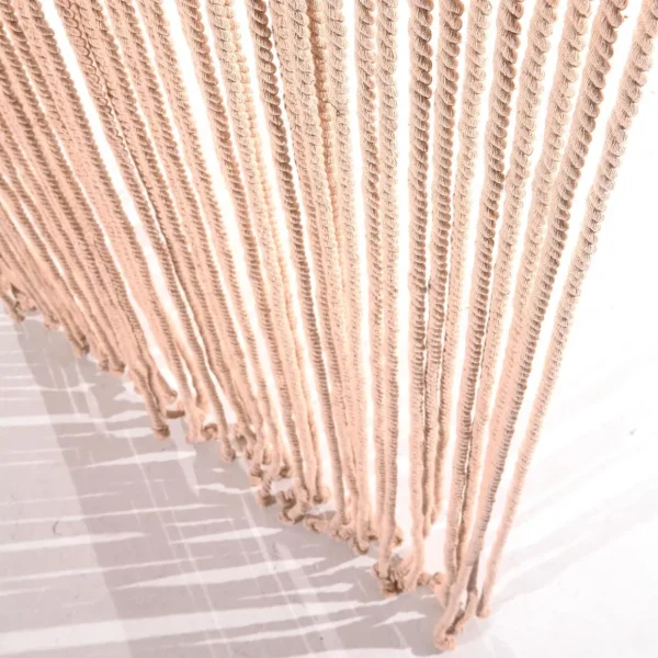 Sommerdeko^DecoWoerner Dekovorhang "Seile" 200 Cm Beige