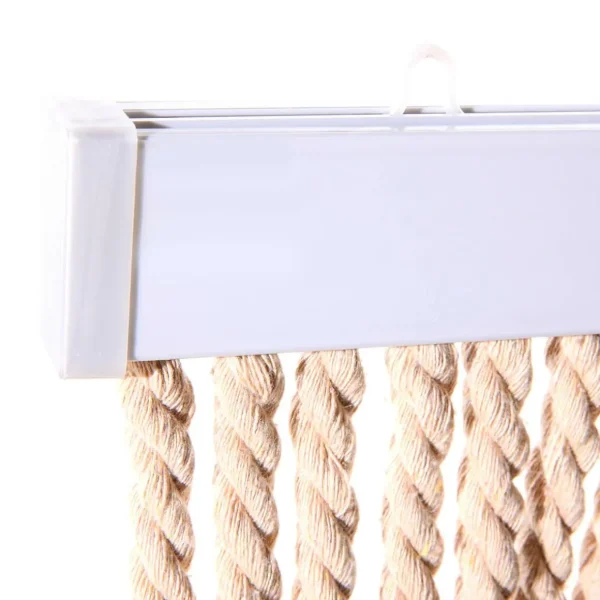 Sommerdeko^DecoWoerner Dekovorhang "Seile" 200 Cm Beige