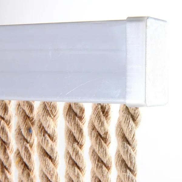 Sommerdeko^DecoWoerner Dekovorhang "Seile" 200 Cm Beige