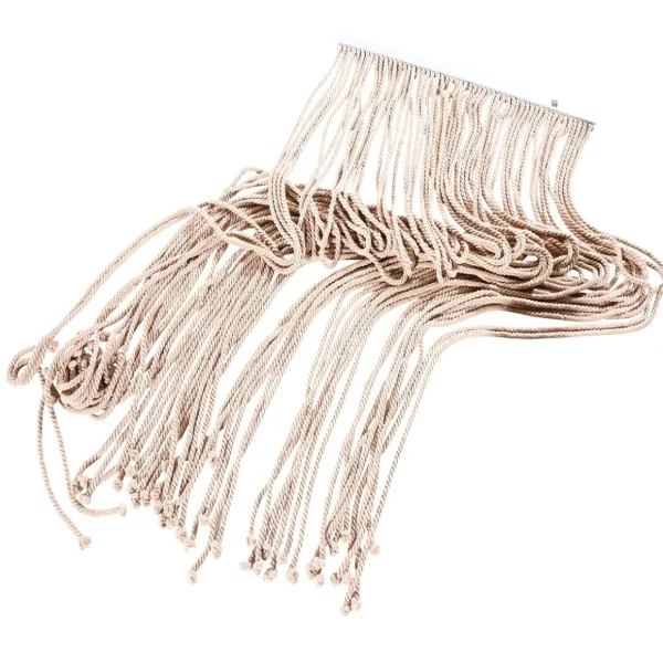 Sommerdeko^DecoWoerner Dekovorhang "Seile" 200 Cm Beige