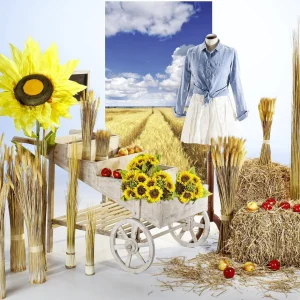 Herbstdeko | Dekogras^DecoWoerner Deko-Weizenbündel 90 Cm gelb