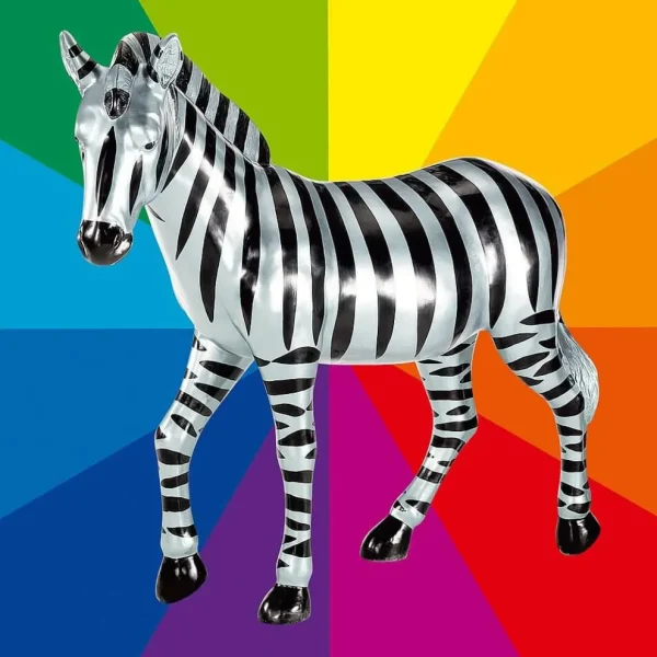Dekotiere^DecoWoerner Deko-Zebra 190 Cm Lang, Wunschfarbe