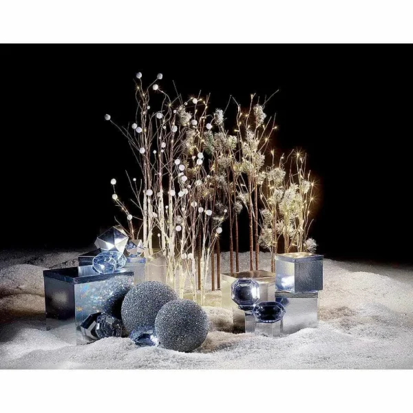 Weihnachtsfiguren^DecoWoerner Diamanten-Hänger 2 Stück silber