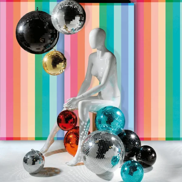 Themen-Deko^DecoWoerner Discokugel , 20 Cm Ø silber