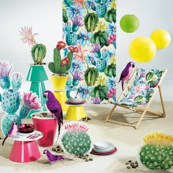 Sommerdeko^DecoWoerner Display-Hänger "Kaktus" 100 Cm Hoch rosa