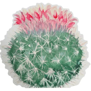 Sommerdeko^DecoWoerner Display-Hänger "Kugelkaktus" Pink rosa