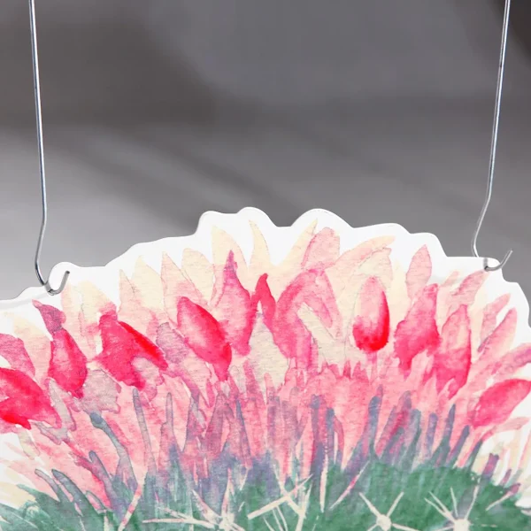 Sommerdeko^DecoWoerner Display-Hänger "Kugelkaktus" Pink rosa