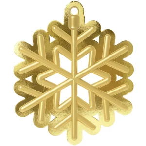 Winterdeko^DecoWoerner Displayhänger Schneeflocke gold