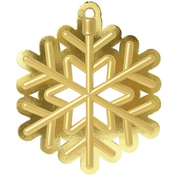 Winterdeko^DecoWoerner Displayhänger Schneeflocke gold