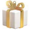 Winterdeko | Weihnachtsfiguren^DecoWoerner Displayhänger Weißes Geschenk Mit Goldener Schleife mehrfarbig
