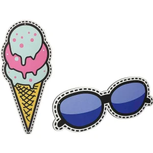 Sommerdeko^DecoWoerner Display-Set Pop-Art "Eis Und Sonnenbrille" mehrfarbig