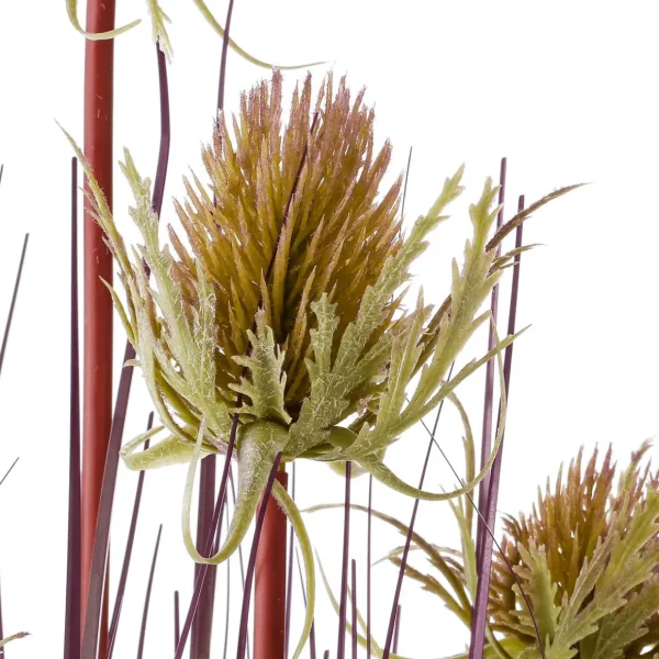 Dekogras^DecoWoerner Distel-Kunstgras Im Schwarzen Topf 69 Cm grün