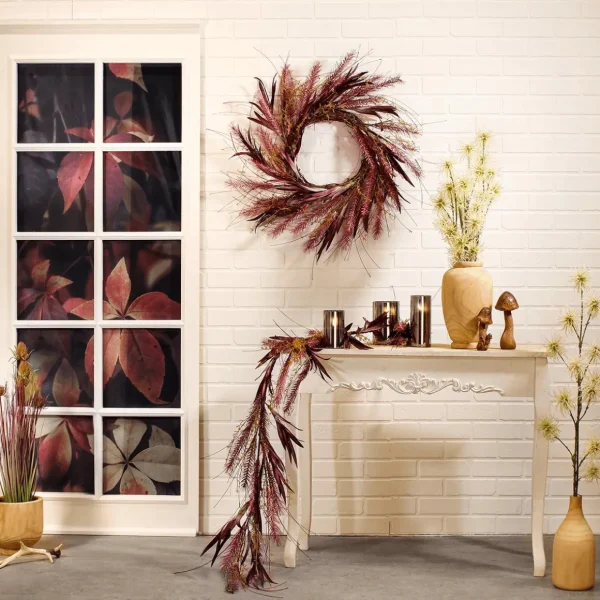 Dekogras^DecoWoerner Distel-Kunstgras Im Schwarzen Topf 69 Cm grün