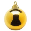 Weihnachtskugeln^DecoWoerner Dunkel, Glänzende Weihnachtskugeln Aus Schwer Entflammbarem Kunststoff, 6 Cm Ø – 24 Stück gold