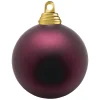 Weihnachtskugeln^DecoWoerner Dunkele, Matte Weihnachtskugeln Aus Schwer Entflammbarem Kunststoff, 6 Cm Ø – 24 Stück rot