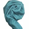 Stoffe^DecoWoerner Edelsamt 112 Cm Breit, Aqua blau