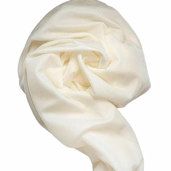 Stoffe^DecoWoerner Edelsamt 112 Cm Breit, Creme weiß
