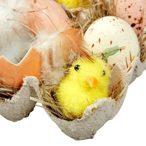 Osterdeko^DecoWoerner Eier-Küken-Schachtel braun
