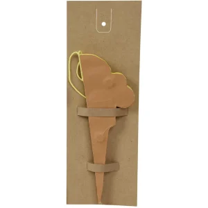 Sommerdeko^DecoWoerner Eiscreme-Hängedeko Aus Karton 30 Cm, gelb