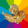 Xxl Weihnachtsdeko^DecoWoerner Engel Barock 60 Cm Breit, Wunschfarbe