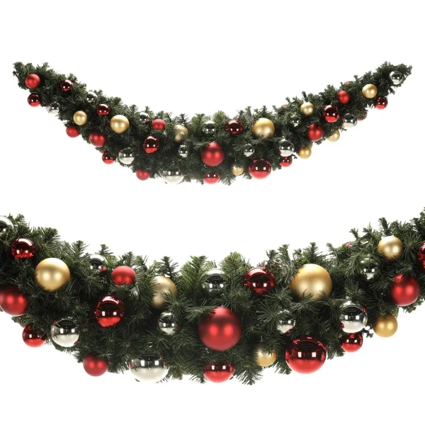 Weihnachtsgirlanden^DecoWoerner Facon-Tannengirlande Standard 180 Cm, 35 Cm Ø grün