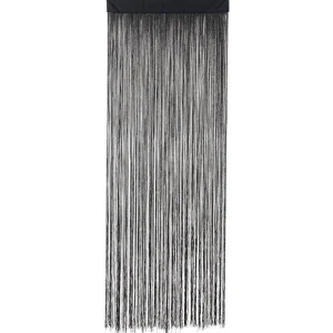 Themen-Deko^DecoWoerner Fadenvorhang , 200 X 90 Cm schwarz