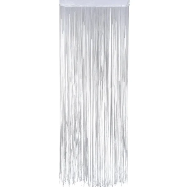 Themen-Deko^DecoWoerner Fadenvorhang , 200 X 90 Cm weiß