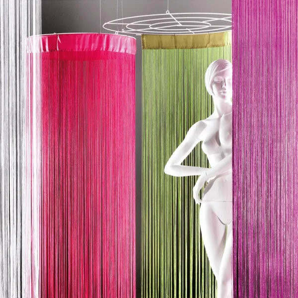 Themen-Deko^DecoWoerner Fadenvorhang , 200 X 90 Cm weiß