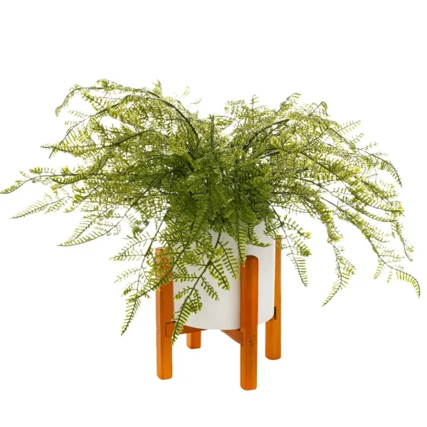Zimmerpflanzen | Grünpflanzen^DecoWoerner Farn-Kunstpflanze Im Topf 40 Cm grün