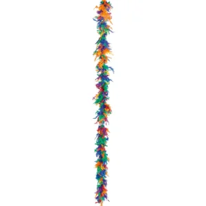 Themen-Deko^DecoWoerner Federboa, Bunt, 180 Cm mehrfarbig