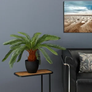 Kunstbäume^DecoWoerner Fertig Eingetopfte Cycaspalme-Kunstpalme 65 Cm grün