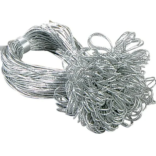 Geschenkschleifen^DecoWoerner Fertigschleifen 40 Cm, 100 Stück silber