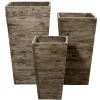 Pflanzengefäße & Dekorationshilfen^DecoWoerner Fiberglas Pflanzenkübel-Set , In Holzoptik 50, 65, 75 Cm Hoch braun