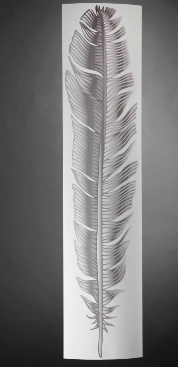 Themen-Deko | Themen-Banner^DecoWoerner Folien-Banner Feder, 139 Cm Lang transparent