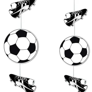Themen-Deko^DecoWoerner Fußballgirlande Mit Schuhen & Fußbällen 90 Cm schwarz
