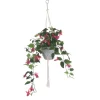 Hängepflanzen^DecoWoerner Fuchsien Kunstblumen-Hänge-Ampel Im Topf 85 Cm violett