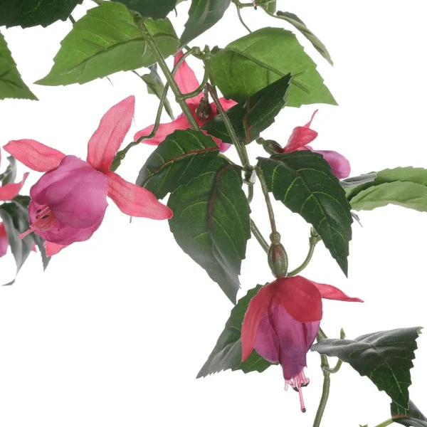 Hängepflanzen^DecoWoerner Fuchsien Kunstblumen-Hänge-Ampel Im Topf 85 Cm violett