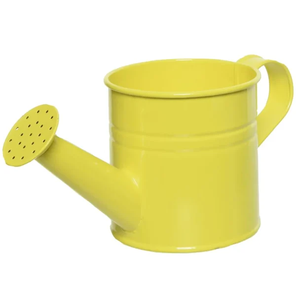 Pflanzengefäße & Dekorationshilfen^DecoWoerner e Vintage Metall-Gießkannen Verzinkt 22 Cm gelb