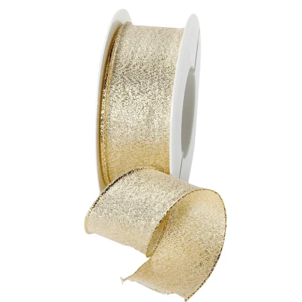 Geschenkband^DecoWoerner Geschenkband "Glamour" 40 Mm X 20 M gold