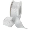 Geschenkband^DecoWoerner Geschenkband "Glamour" 40 Mm X 20 M silber