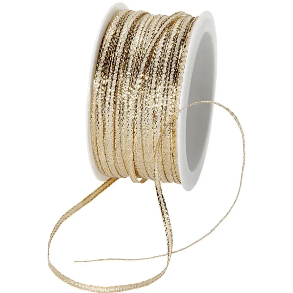 Geschenkband^DecoWoerner Geschenkband "Glamour" 5 Mm X 50 M gold