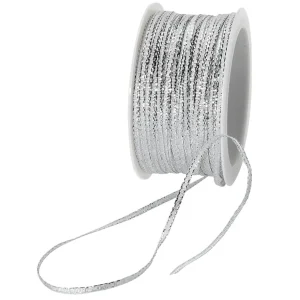 Geschenkband^DecoWoerner Geschenkband "Glamour" 5 Mm X 50 M silber