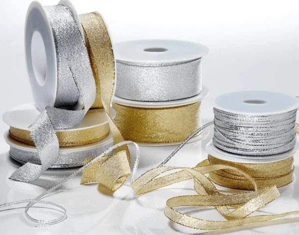 Geschenkband^DecoWoerner Geschenkband "Glamour" 40 Mm X 20 M gold