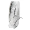 Geschenkband^DecoWoerner Geschenkband "Luxury" 25 Mm X 20 M silber