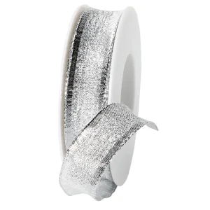 Geschenkband^DecoWoerner Geschenkband "Luxury" 25 Mm X 20 M silber